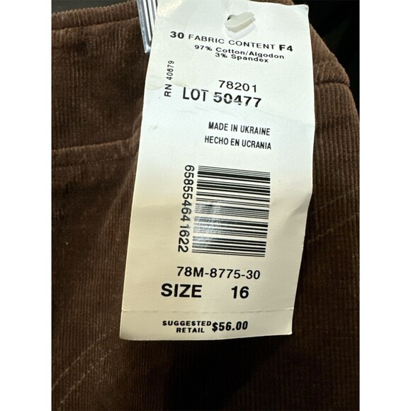 Harve Benard Corduroy Mini Skirt Brown Boho Size 16 Boho Cute Classic Hippie - Picture 6 of 8